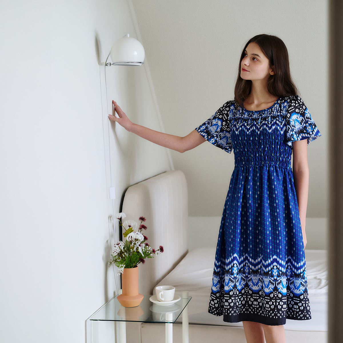 레이온 스모킹 보더나염 가운(VGN7026), , large