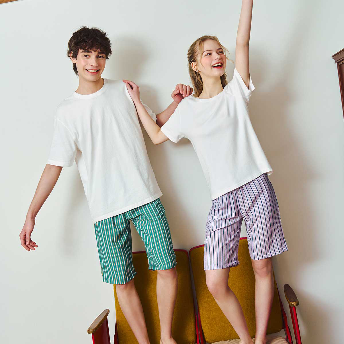 스트라이프 이지웨어 여성 반바지(SEP2556F), , small