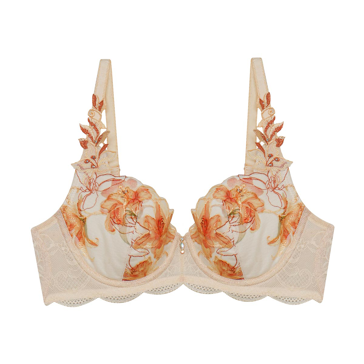 로맨틱 플라워 와이어 패드 브라(WBR1957), , large