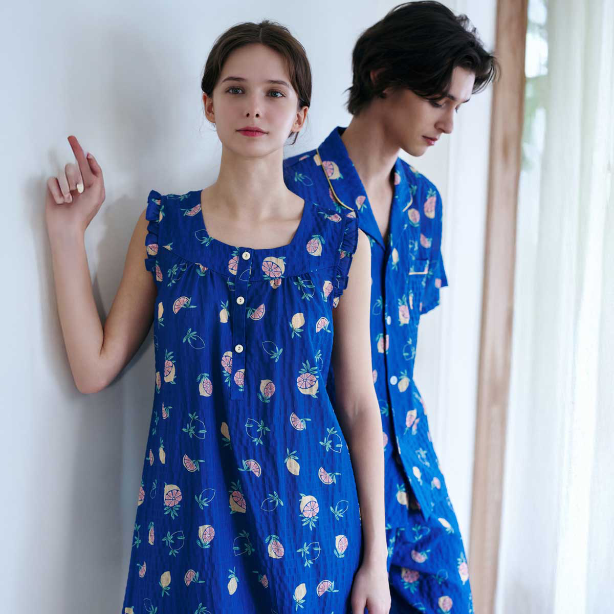 면 레이온 레몬나염 남성 파자마(VPA4528M), , large