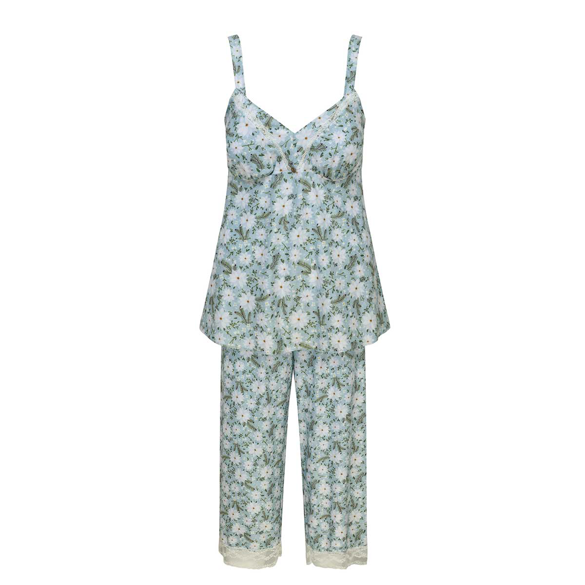 눈꽃 꽃무늬 데이웨어 7부 하프슬립(WHS2401L), , small