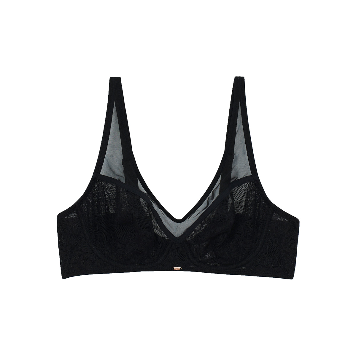 자카드 헴 홑겹 풀메이크업 브라(WBR1962), , large