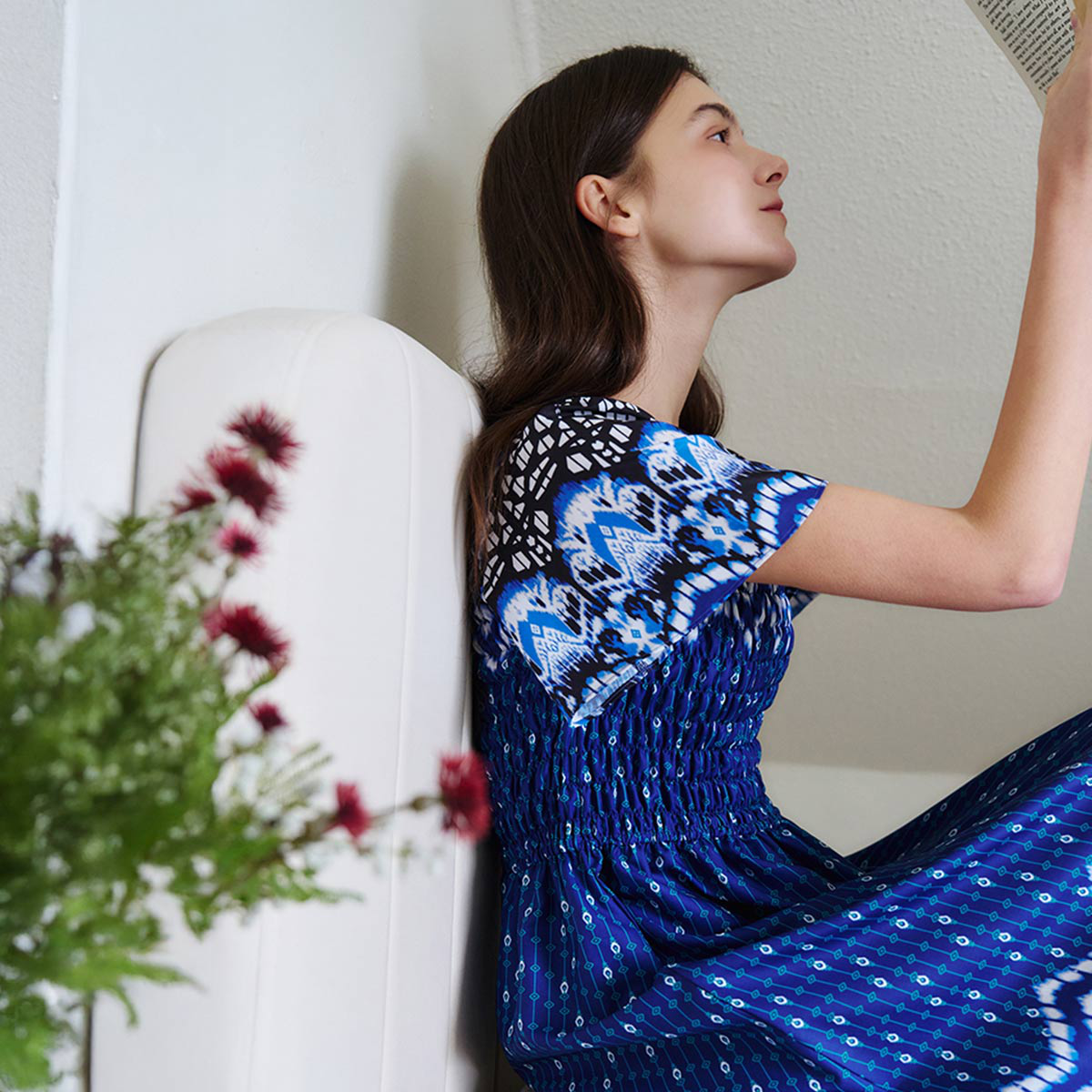 레이온 스모킹 보더나염 가운(VGN7026), , large