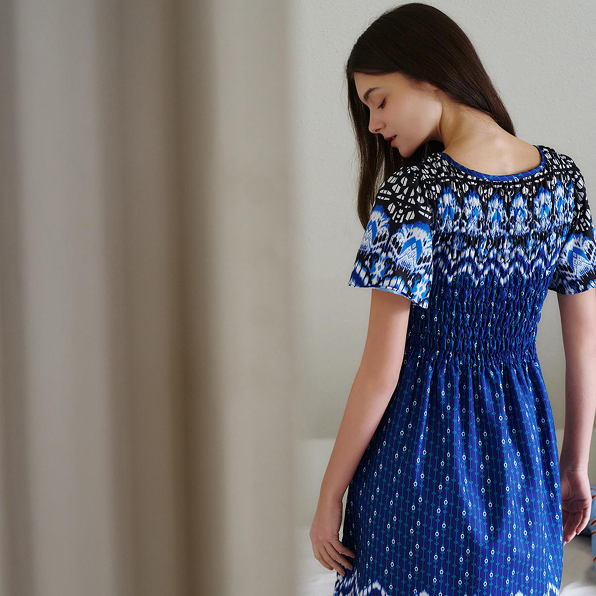 레이온 스모킹 보더나염 가운(VGN7026), , large