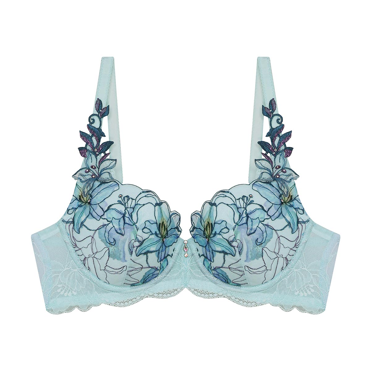 로맨틱 플라워 와이어 패드 브라(WBR1957)