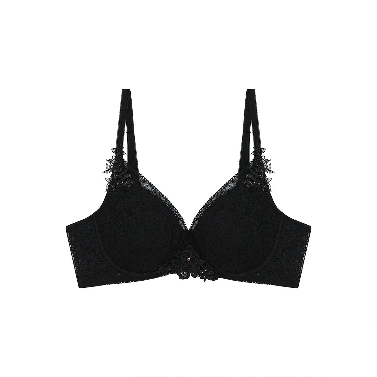 자카드 레이스 페미닌 패드 브라(WBR2080)